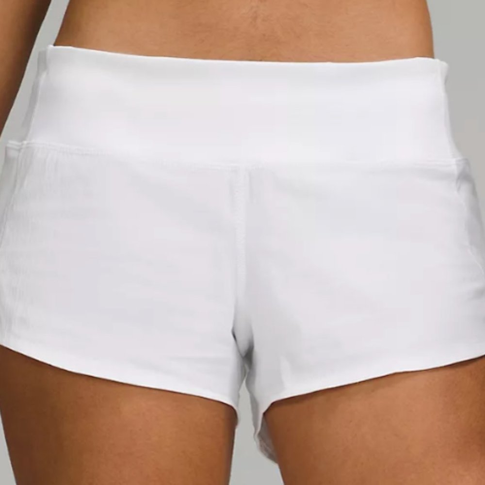 Lululemon Speed Up Low-Rise Lined Short 2.5" White Size 4